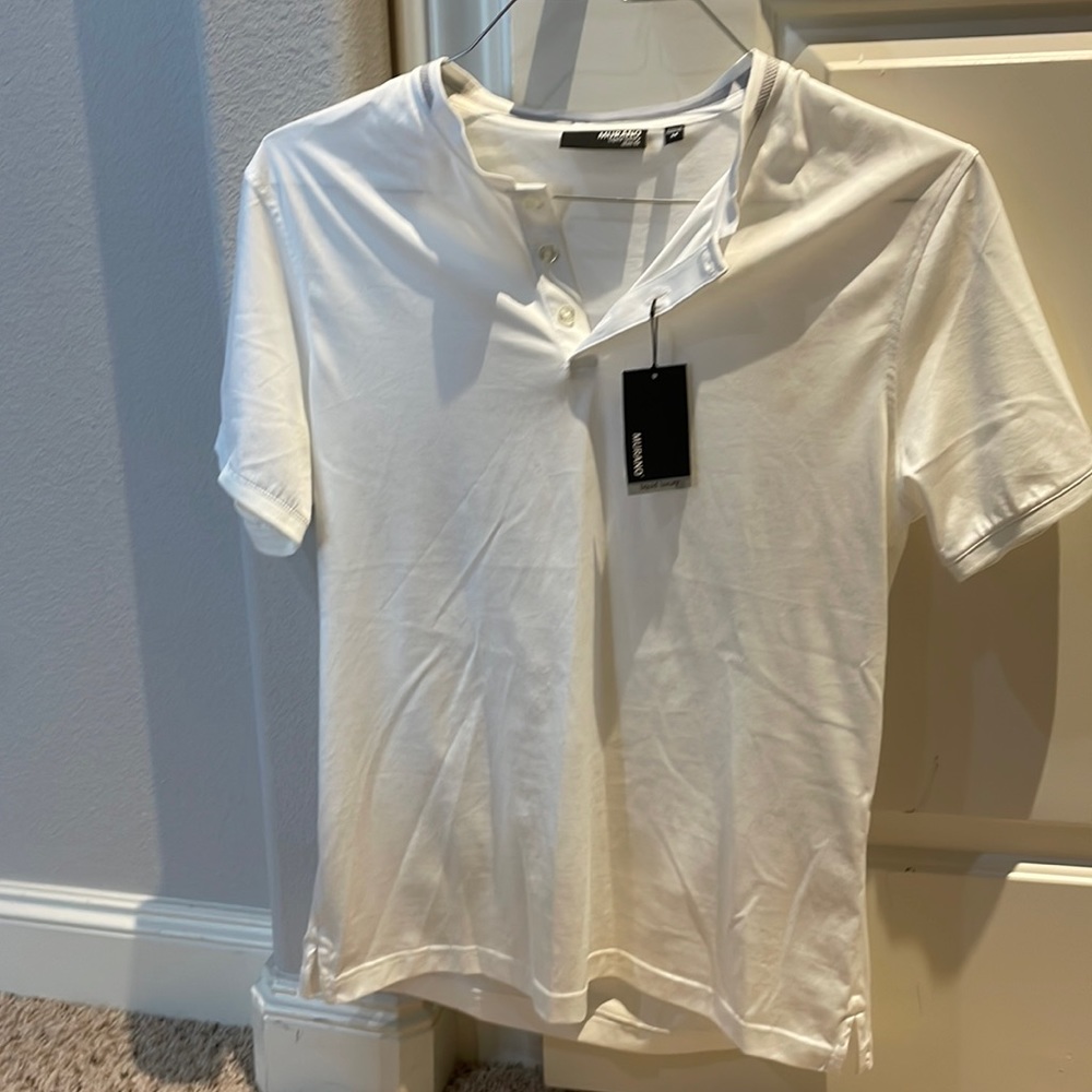 Murano white polo shirt
